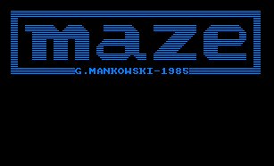 Pantallazo de Maze para Amstrad CPC
