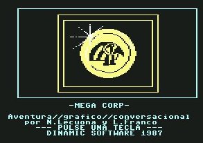 Pantallazo de Mega-Corp para Commodore 64