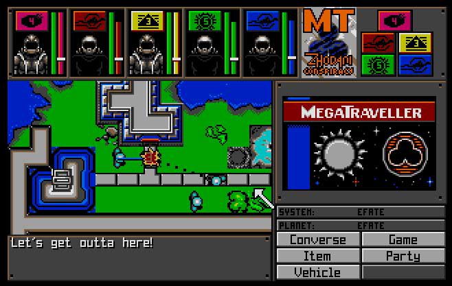 Pantallazo de MegaTraveller I: The Zhodani Conspiracy para Atari ST