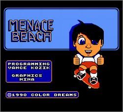 Pantallazo de Menace Beach para Nintendo (NES)