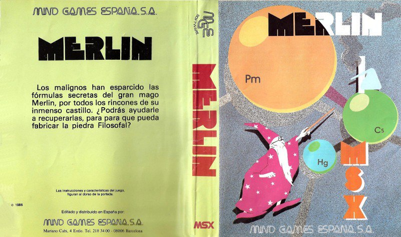 Caratula de Merlin para MSX