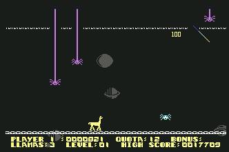 Pantallazo de Metagalactic Llamas para Commodore 64