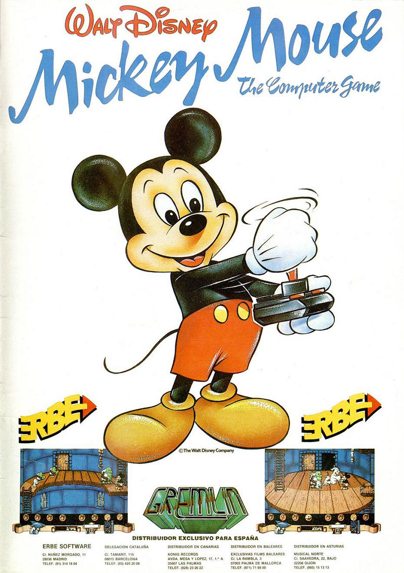 Caratula de Mickey Mouse para Amstrad CPC