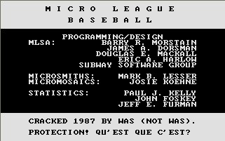 Pantallazo de Microleague Baseball para Atari ST