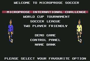 Pantallazo de Microprose Soccer para Commodore 64