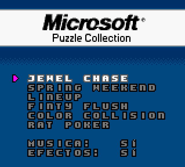 Pantallazo de Microsoft Puzzle Collection Entertainment Pack para Game Boy Color
