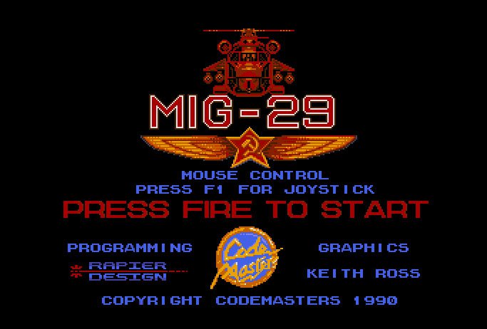 Pantallazo de Mig-29 Soviet Fighter para Atari ST