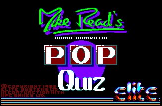 Pantallazo de Mike Read's Computer Pop Quiz para Amstrad CPC