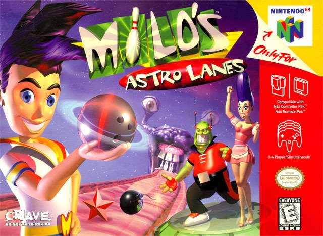 Caratula de Milo's Astro Lanes para Nintendo 64