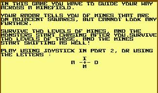 Pantallazo de Mine Zone para Commodore 64