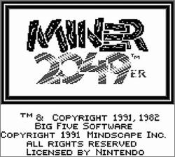 Pantallazo de Miner 2049er para Game Boy