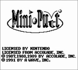 Pantallazo de Mini Putt para Game Boy