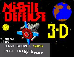 Pantallazo de Missile Defense 3-D para Sega Master System