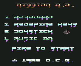 Pantallazo de Mission A.D. para Commodore 64