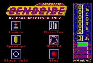 Pantallazo de Mission Genocide para Atari ST