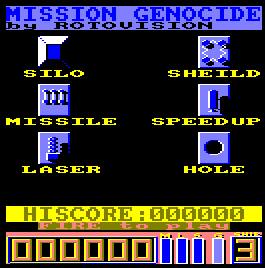 Pantallazo de Mission Genocide para Amstrad CPC