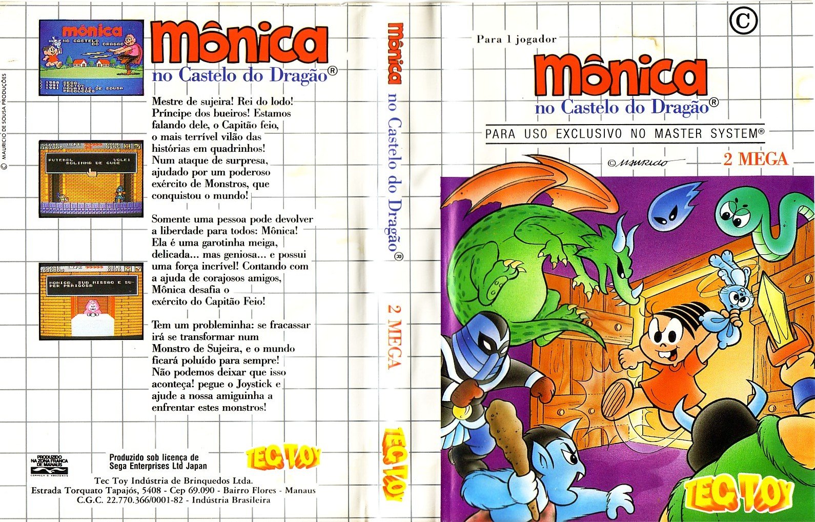 Caratula de Monica No Castelo Do Dragao para Sega Master System