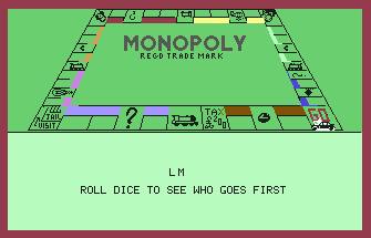 Pantallazo de Monopoly para Commodore 64