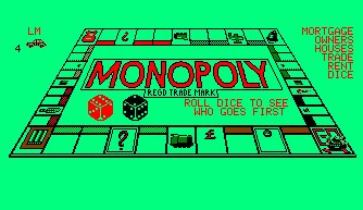 Pantallazo de Monopoly para Amstrad CPC