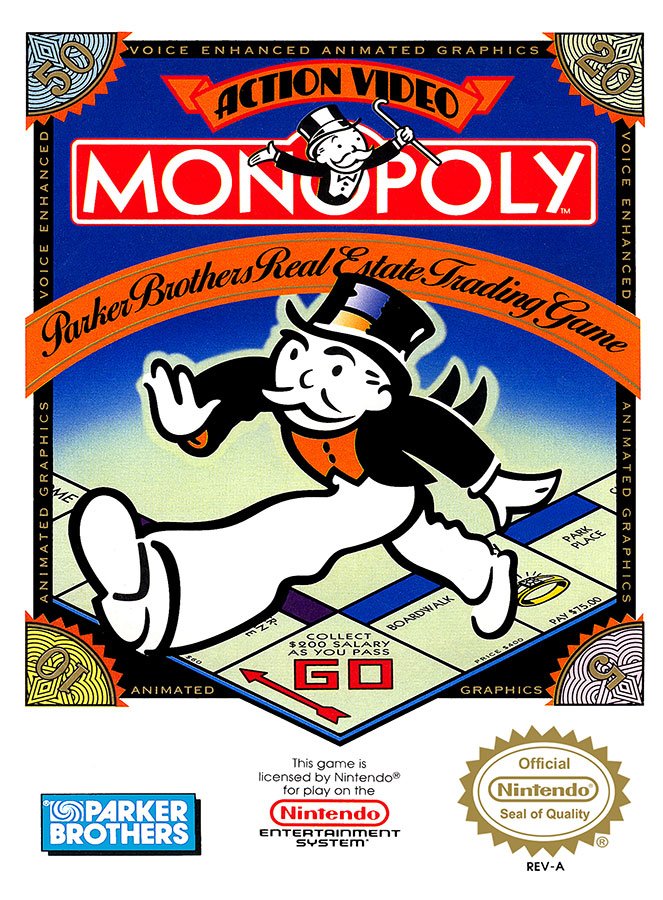 Caratula de Monopoly para Nintendo (NES)
