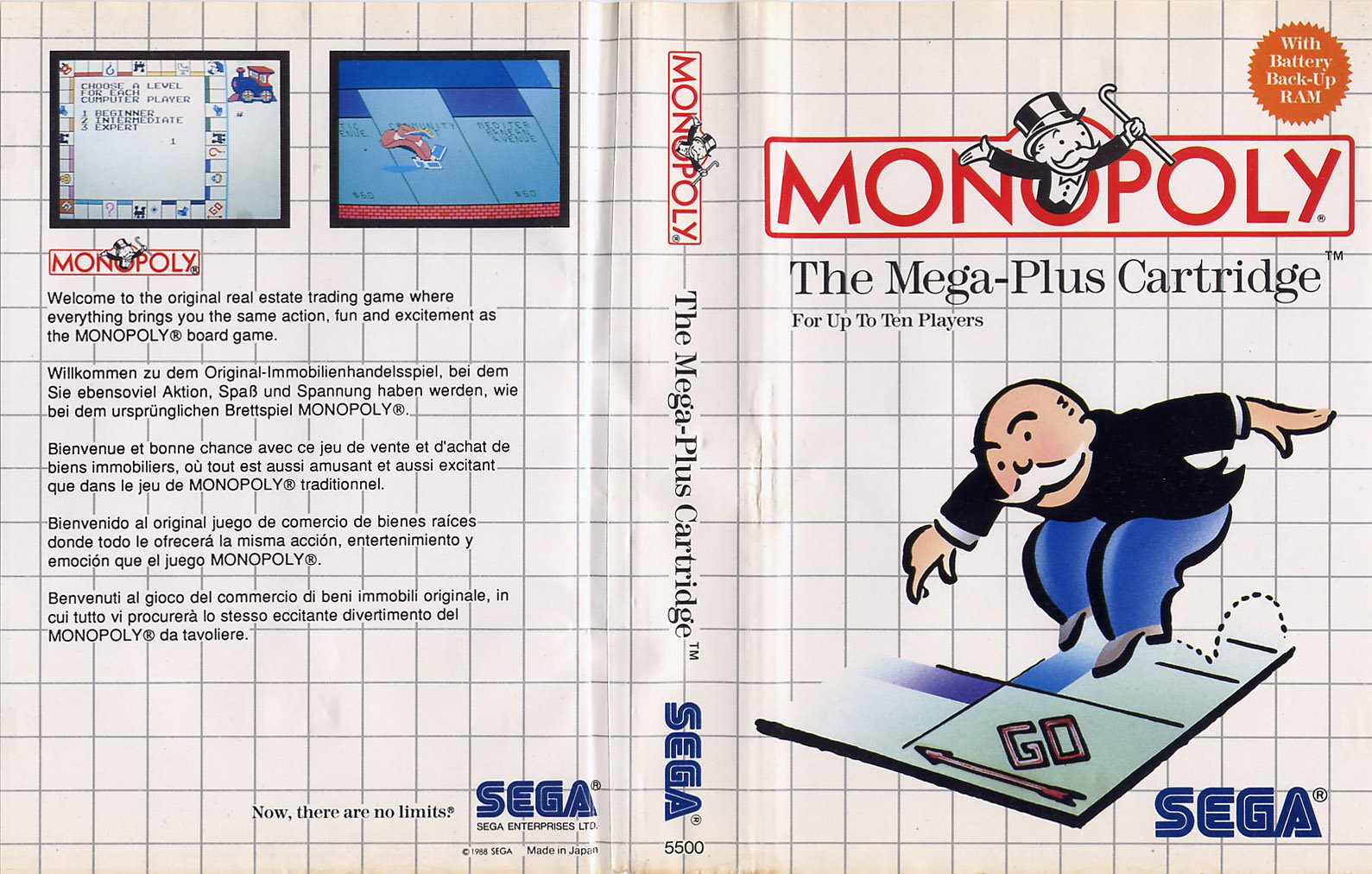 Caratula de Monopoly para Sega Master System