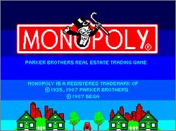 Pantallazo de Monopoly para Sega Master System