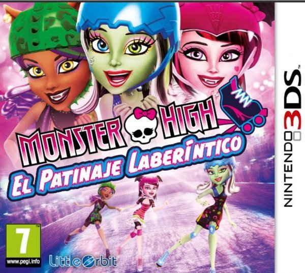 Caratula de Monster High El Patinaje Laberintico para Nintendo 3DS