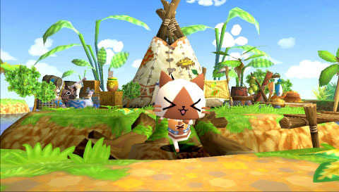 Pantallazo de Monster Hunter Nikki: PokaPoka Airu Village para PSP
