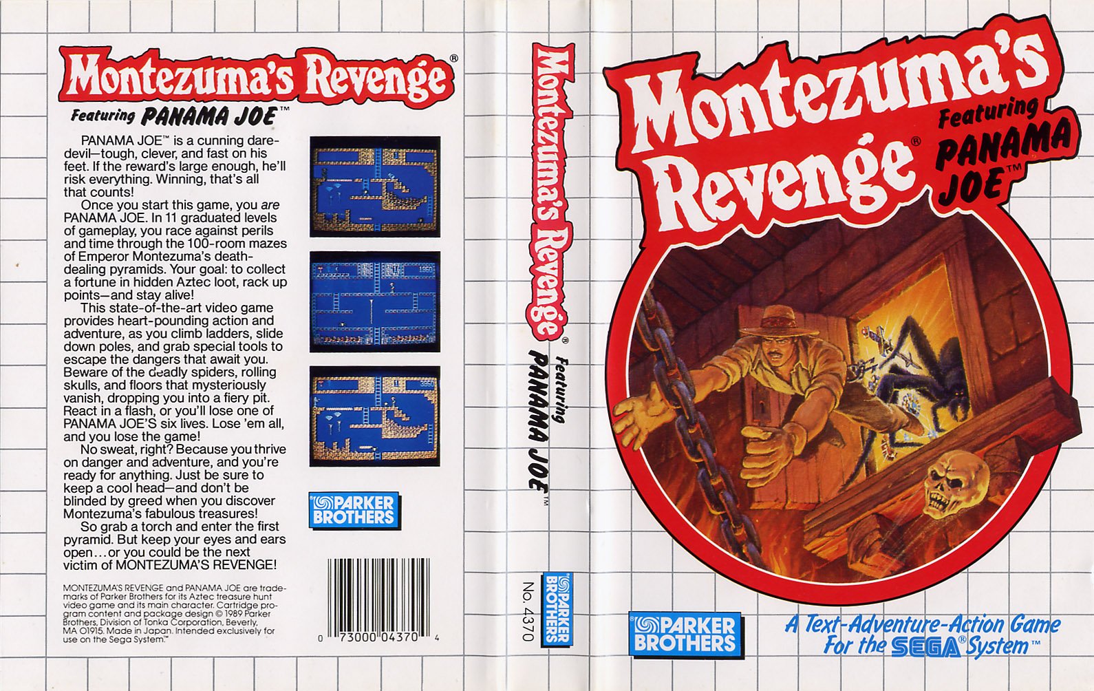 Caratula de Montezuma's Revenge featuring Panama Joe para Sega Master System