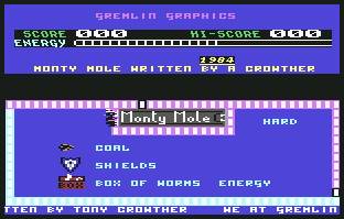 Pantallazo de Monty Mole para Commodore 64