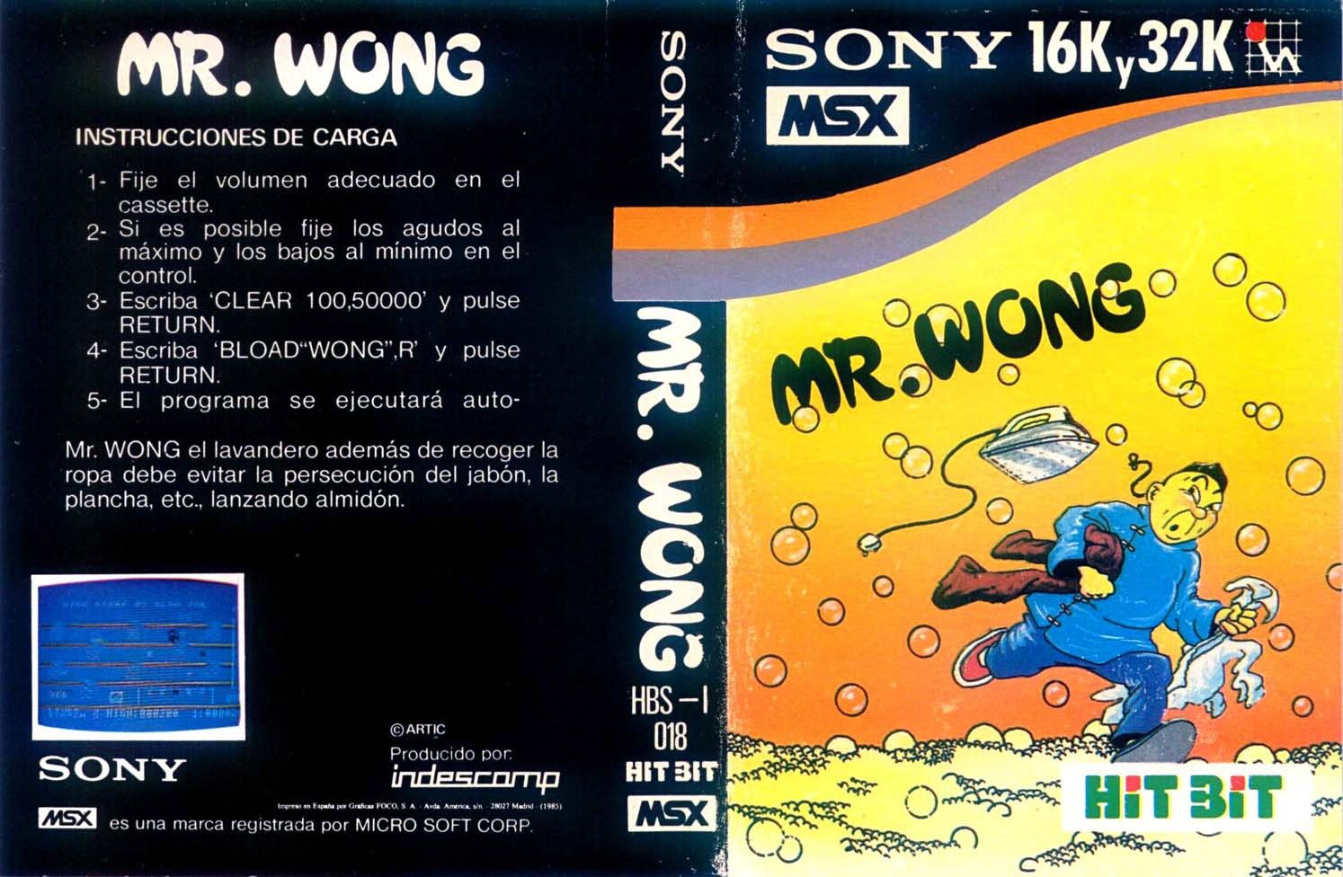 Caratula de Mr. Wongs Loopy Laundry para MSX