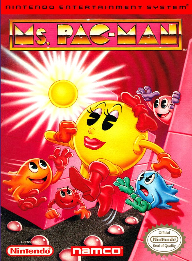 Caratula de Ms. Pac-Man para Nintendo (NES)