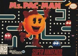 Caratula de Ms. Pac-Man para Super Nintendo