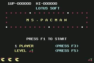 Pantallazo de Ms. Pacman para Commodore 64