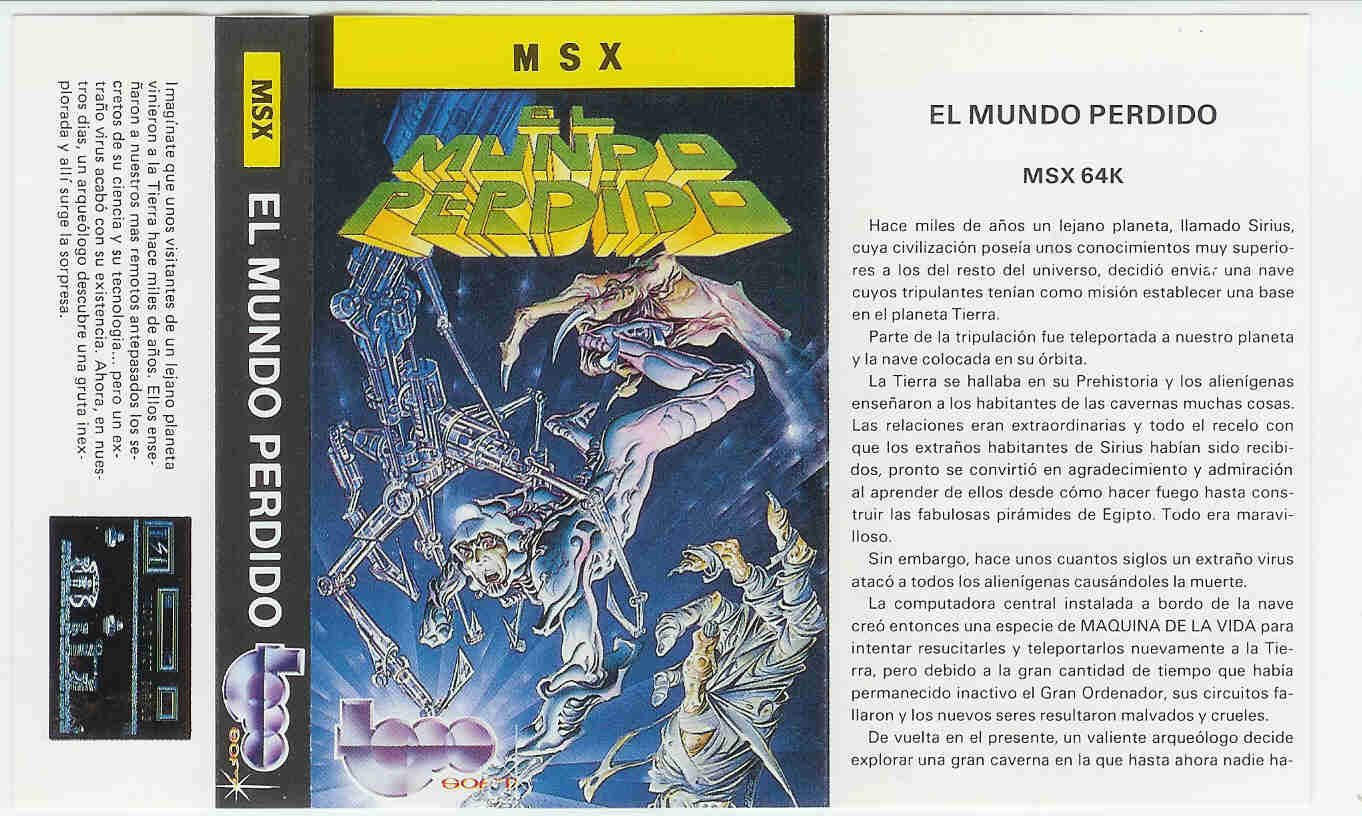 Caratula de Mundo Perdido, El para MSX
