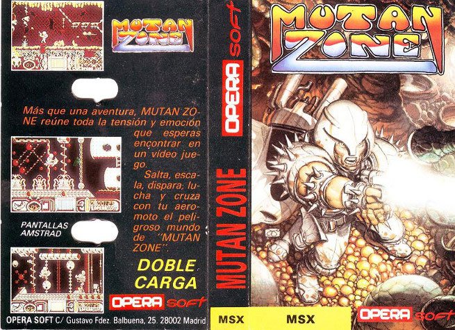 Caratula de Mutan Zone para MSX