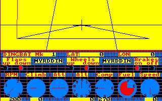 Pantallazo de Myrddin Flight Simulation para Amstrad CPC