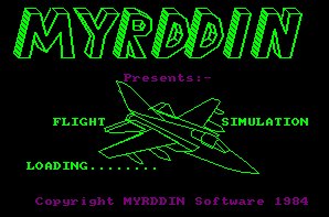 Pantallazo de Myrddin Flight Simulation para Amstrad CPC