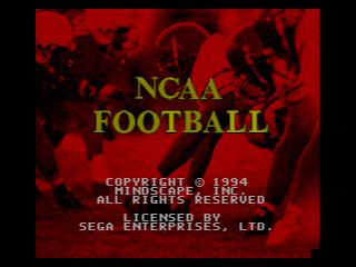 Pantallazo de NCAA Football para Sega Megadrive