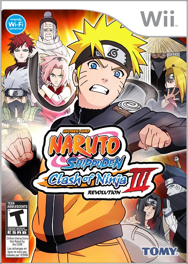 Caratula de Naruto Shippuden: Clash of Ninja Revolution 3 para Wii