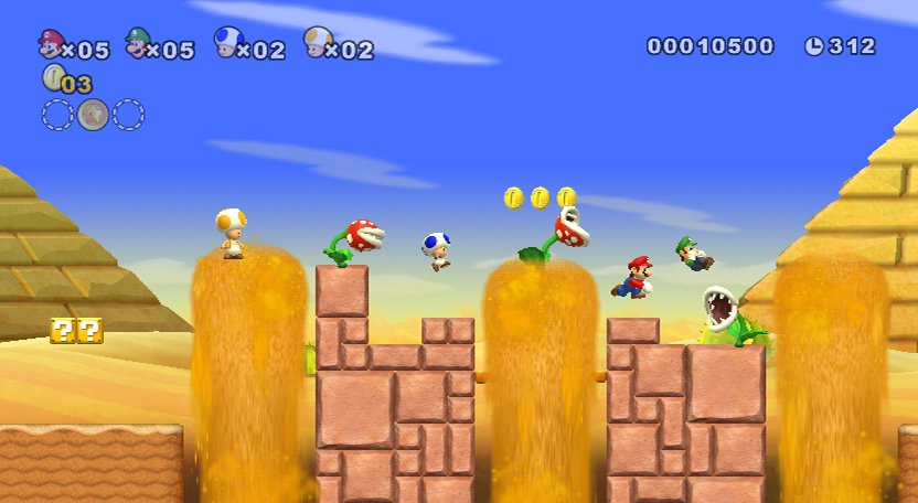 Pantallazo de New Super Mario Bros. Wii para Wii