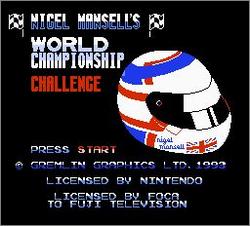 Pantallazo de Nigel Mansell's World Championship Racing para Nintendo (NES)