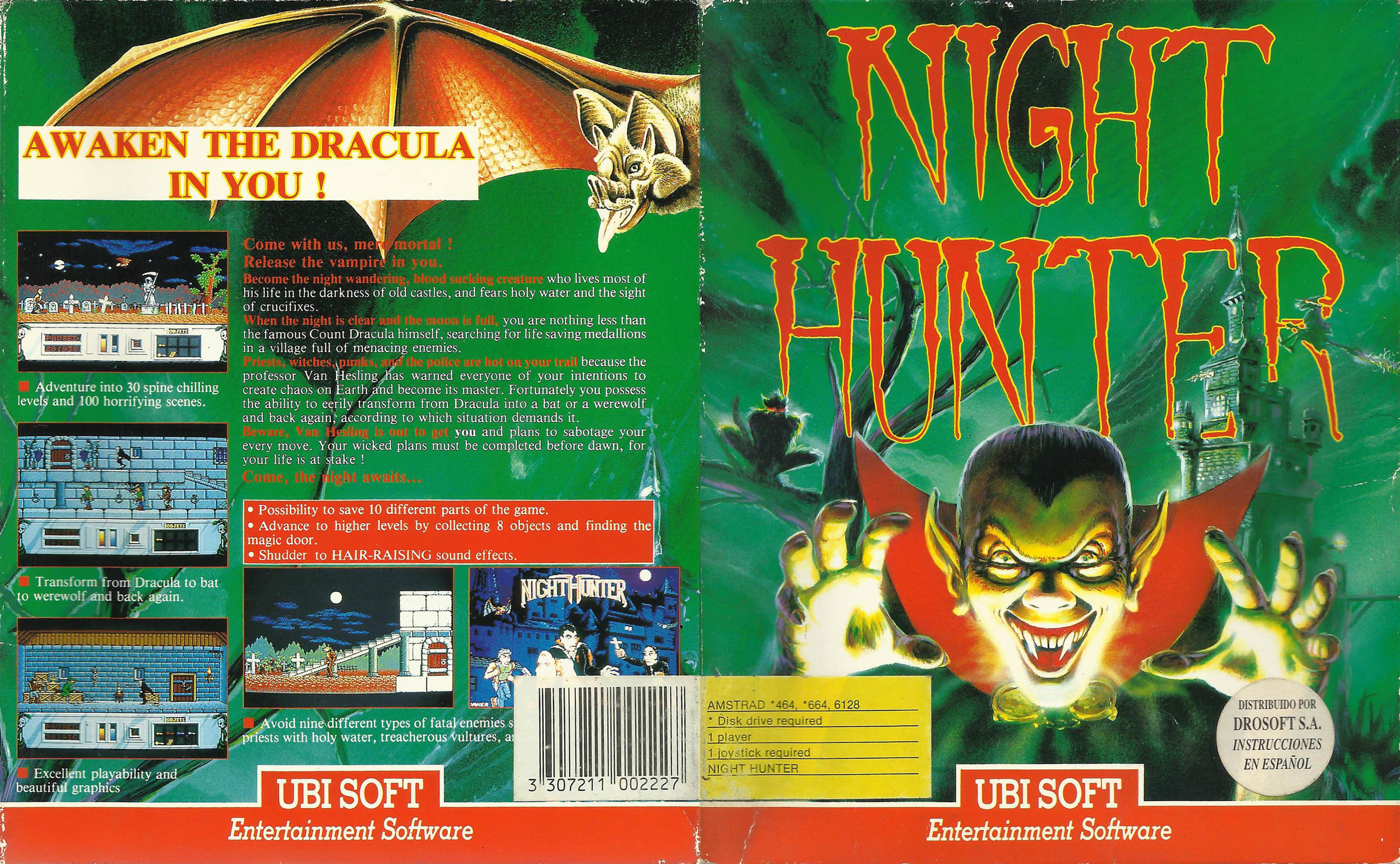 Caratula de Night Hunter para Amstrad CPC