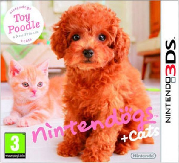 Caratula de Nintendogs + Gatos: Caniche Toy Y Nuevos Amigos para Nintendo 3DS