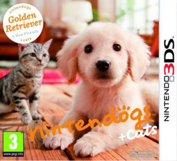 Caratula de Nintendogs + Gatos: Golden Retriever Y Nuevos Amigos para Nintendo 3DS