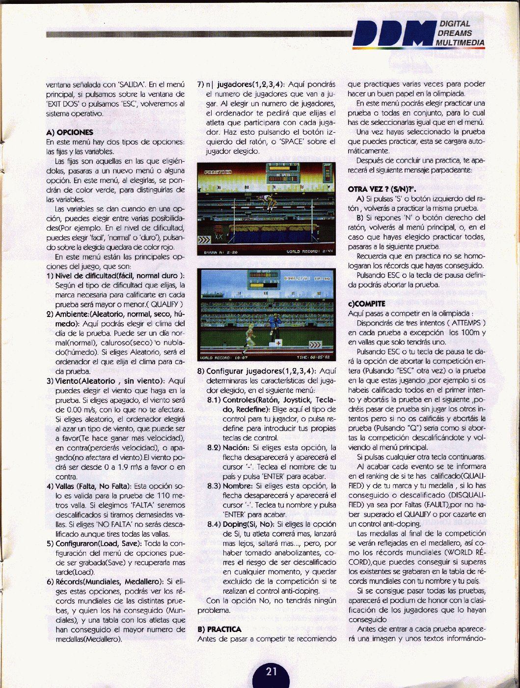 Gameart de Olympic Games 92' para PC