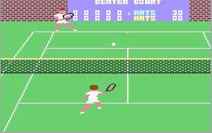 Pantallazo de On Court Tennis para Commodore 64