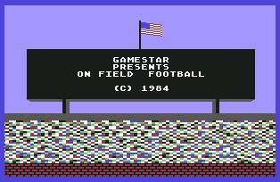 Pantallazo de On Field Football para Commodore 64