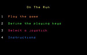 Pantallazo de On The Run para Amstrad CPC
