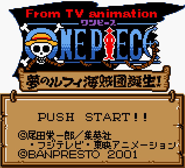Pantallazo de One Piece: Yume no Lufy Kaizokudan Tanjou para Game Boy Color